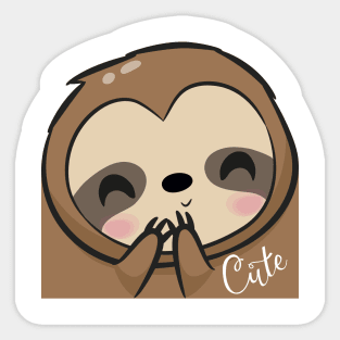 Cute sloth face Sticker